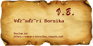 Vásári Borsika névjegykártya